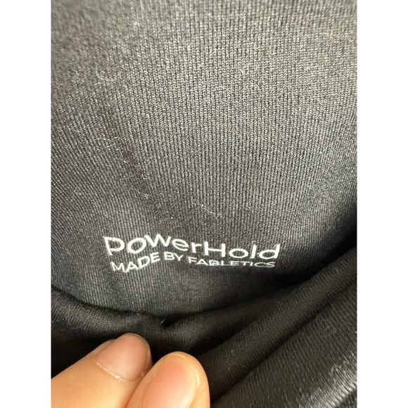 Fabletics PowerHold High Waisted Leggings Black Compression Yoga Pants Womens - Picture 4 of 7